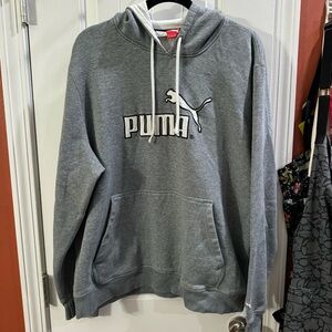 Puma Men’s Gray Hoodie with Logo Size XL